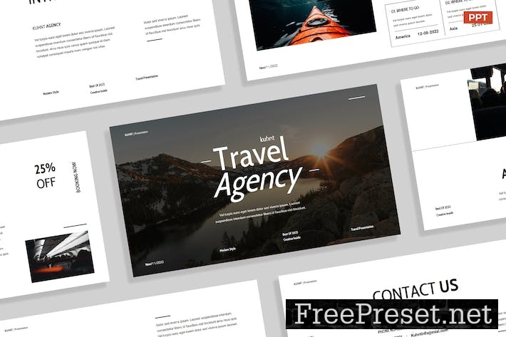 Creative White Black Travel Agency 023