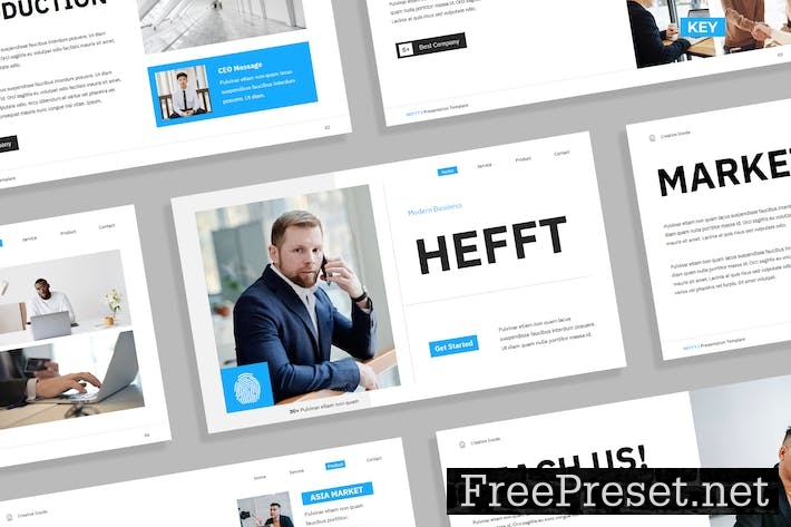 Creative White Blue Modern Corporate Profile 014