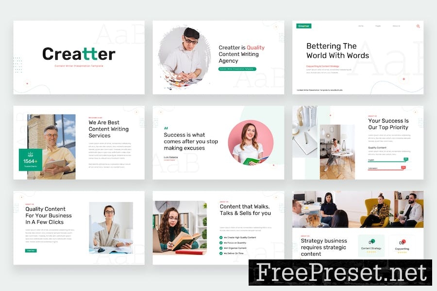 Creatter - Content Writer & Copywriter Powerpoint RMLTF7R