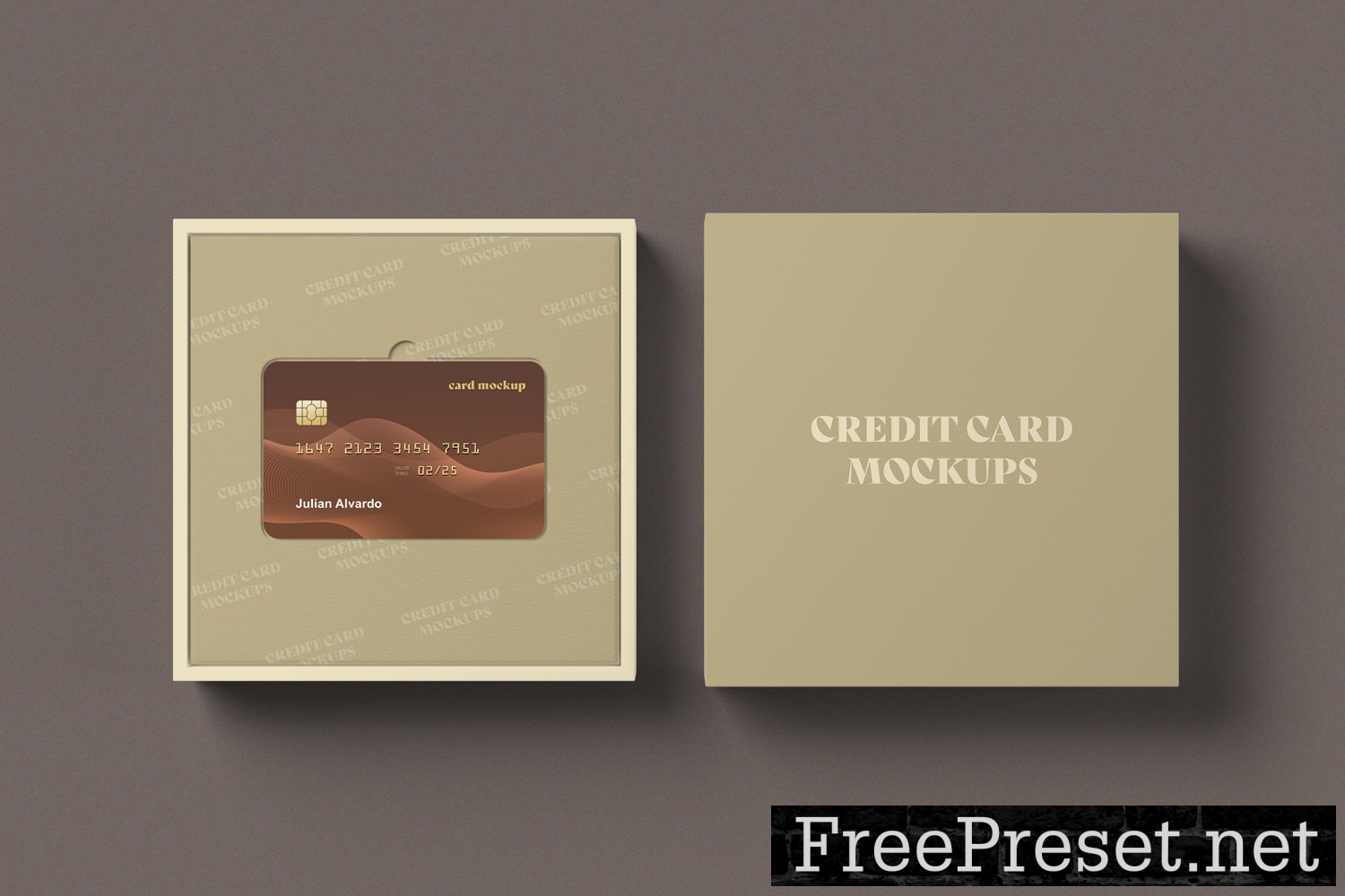 Credit Card with Box Mockups 10283654