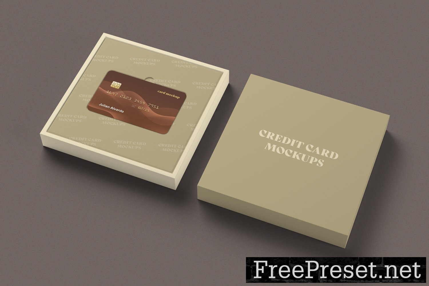 Credit Card with Box Mockups 10283654