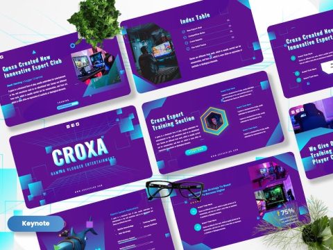 Croxa - Gaming Esports Keynote Template WVR77VW