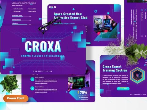 Croxa - Gaming Esports Powerpoint Template FLGPY2K