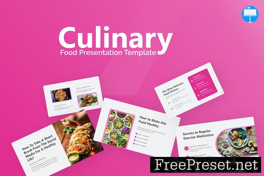 Culinary Creative Modern Food Geometric Keynote A6SVQ3D