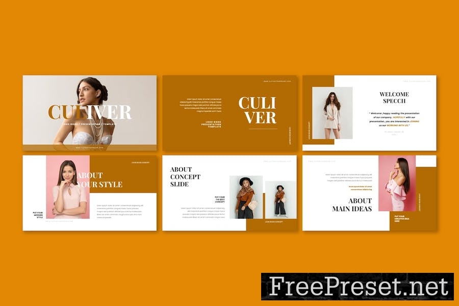 Culiver - Lookbook Google Slides Template QXRASQN