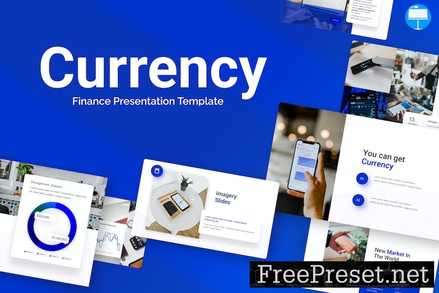 Currency Blue Modern Crypto Keynote MFDXWN9