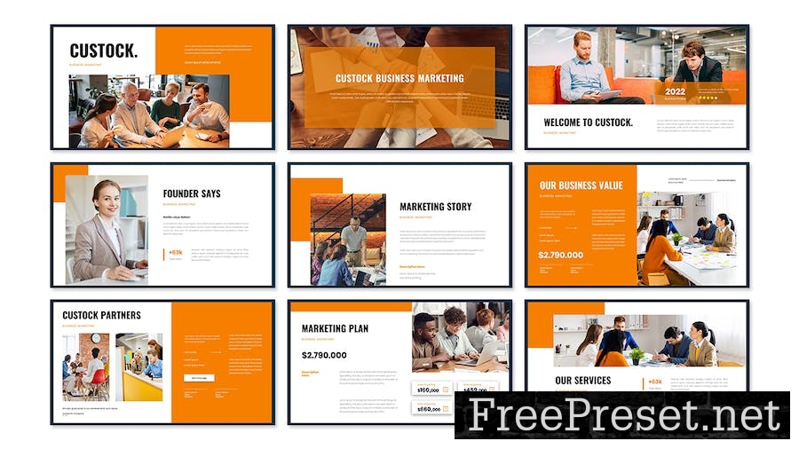 Custock - Business Presentation Keynote Template TK4CFUT