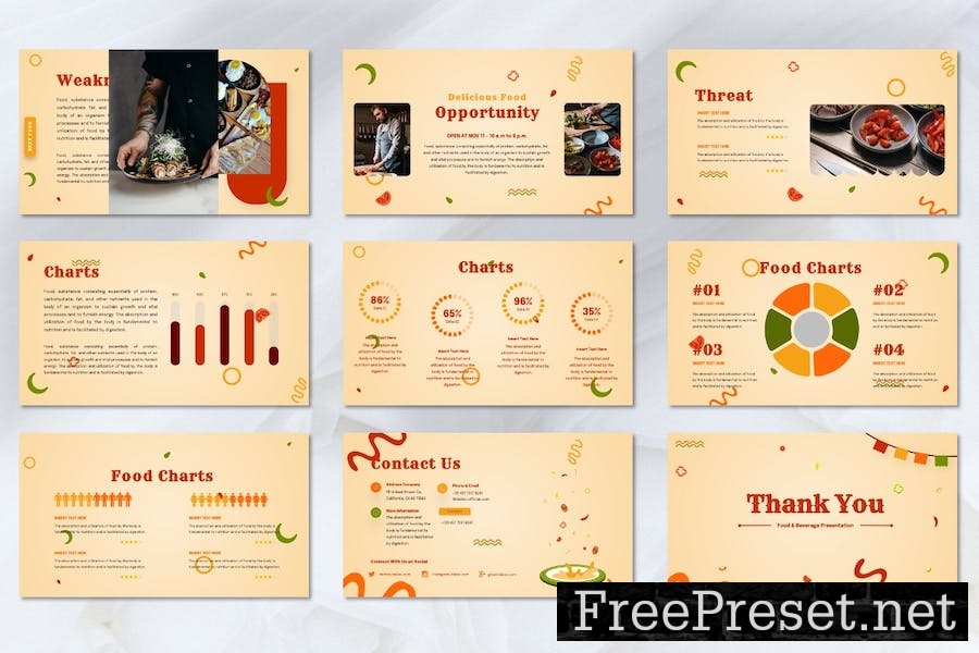 Daliso - Food & Beverage Powerpoint Template XFSFX9Z