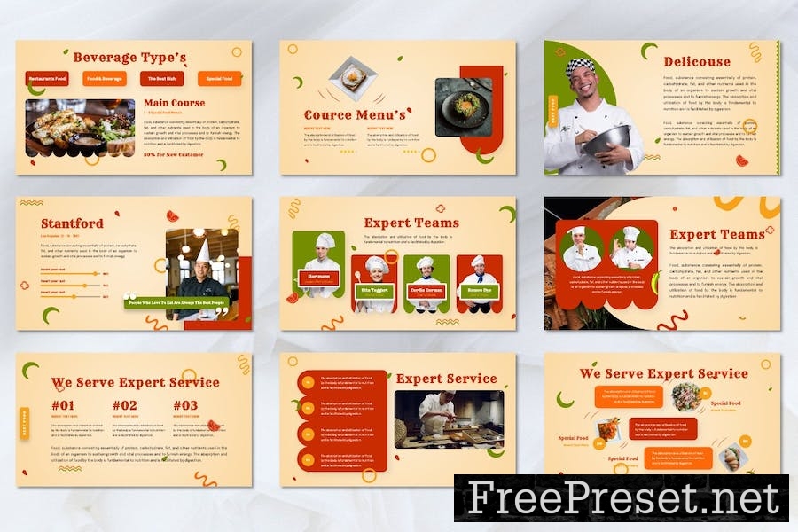 Daliso - Food & Beverage Powerpoint Template XFSFX9Z