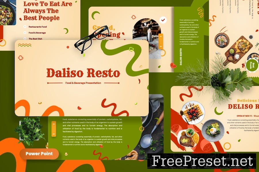 Daliso - Food & Beverage Powerpoint Template XFSFX9Z