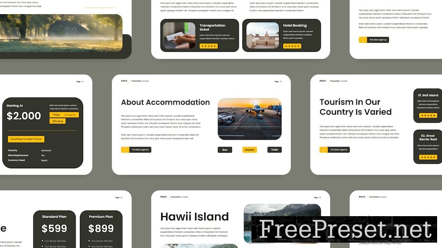 Dark Olive Simple Yellow Travel Agency Business FYXVDAK