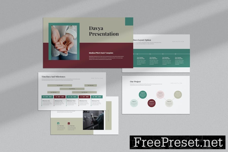 Davya : Medice Pitch Deck Google Slides Template 98PXNV5