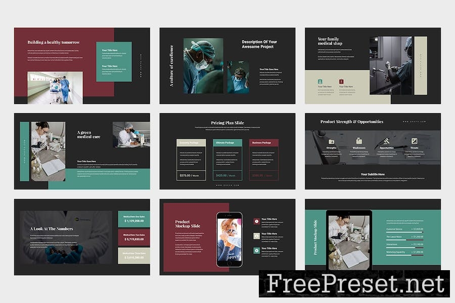 Davya : Medice Pitch Deck Powerpoint Template QSGT4U3