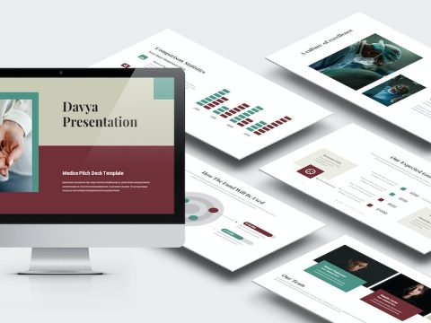 Davya : Medice Pitch Deck Powerpoint Template QSGT4U3