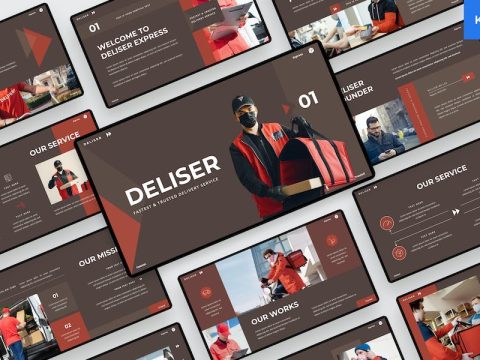 Deliser - Delivery Service Keynote Template 4D8LCAN