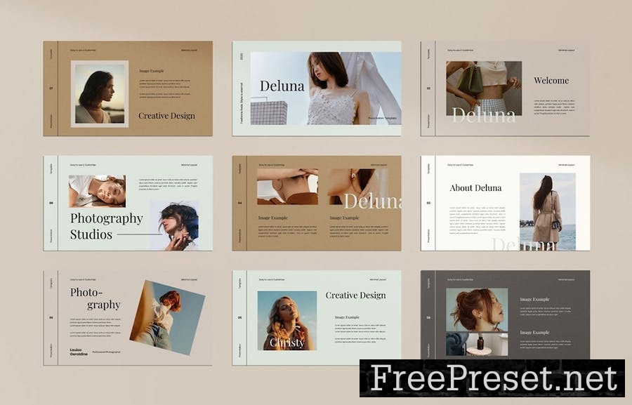 Deluna Minimal Keynote Presentation Template XLHAX65