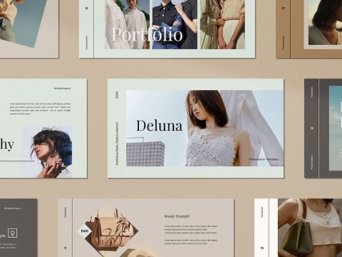 Deluna Minimal Keynote Presentation Template XLHAX65