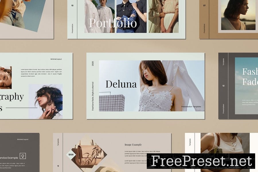 Deluna Minimal Keynote Presentation Template XLHAX65