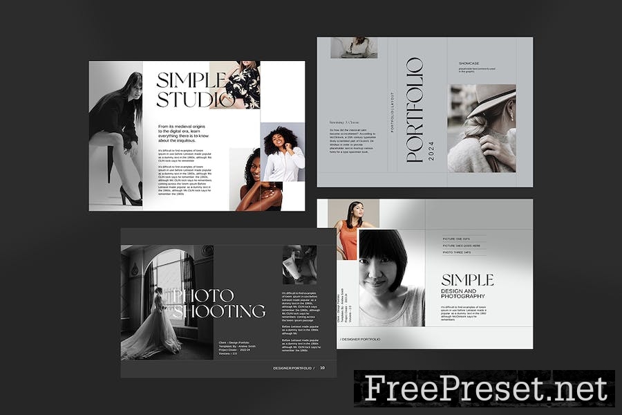 Designer Portfolio Google Slides Template SXGTBP8