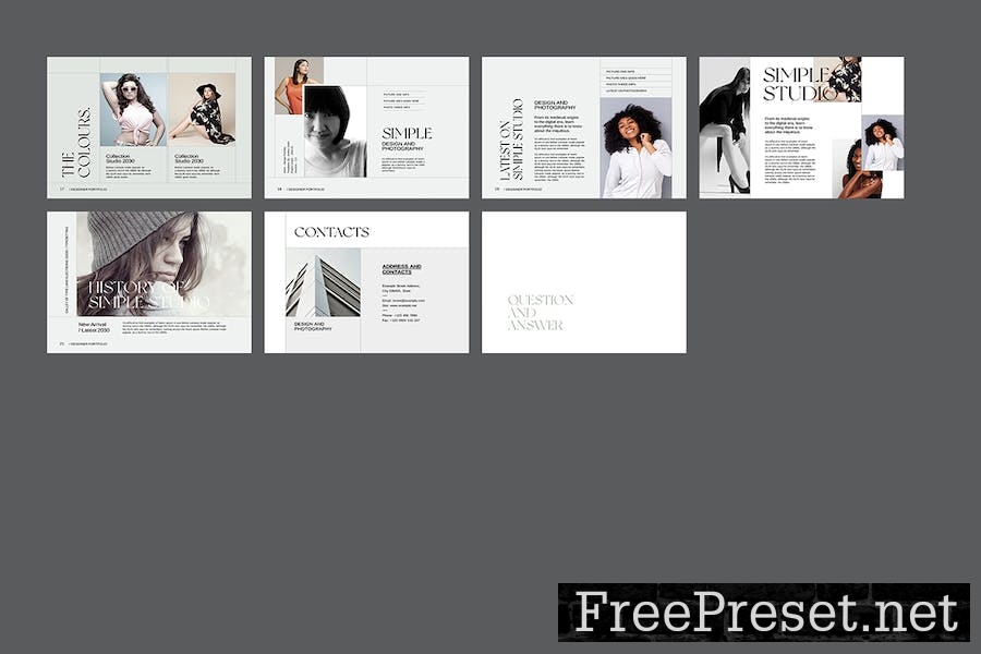 Designer Portfolio Google Slides Template SXGTBP8