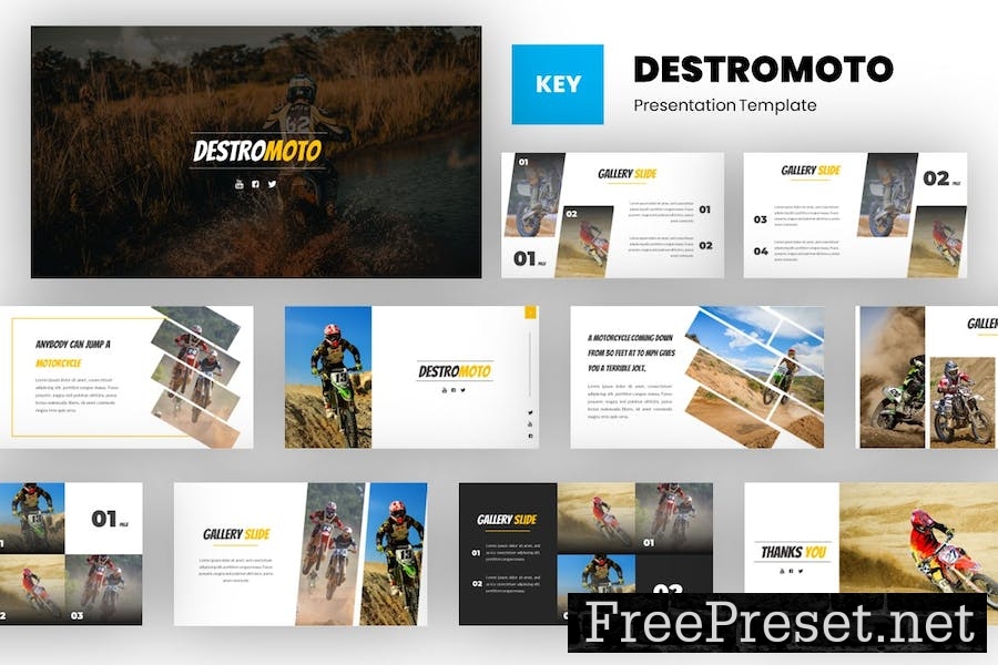 Destromoto - Motocross Keynote Template 9UUT7K2