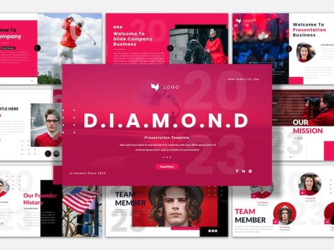 Diamond Slides Powerpoint Presentation Template 36XU7MA