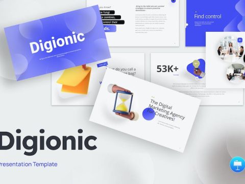 Digionic Blue Geometric Business Gradient Keynote CB8N6GU