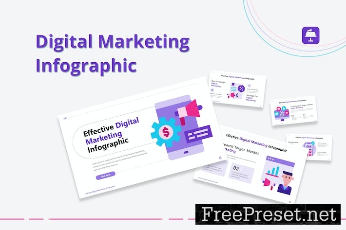 Digital Marketing Infographic Keynote 4V4P3VP