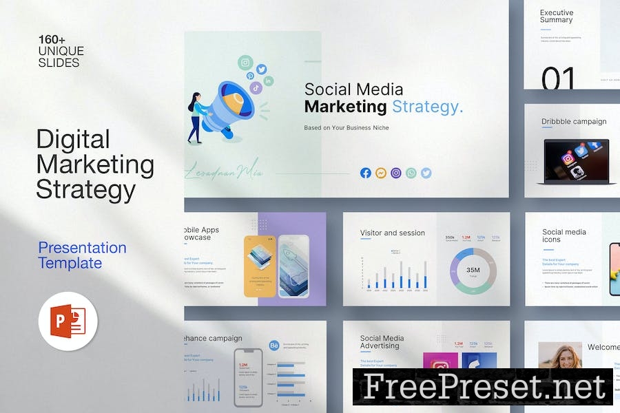 Digital Marketing Strategy Presentation Template