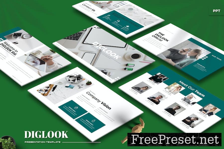 Diglook - Powerpoint Template TLLE34Q