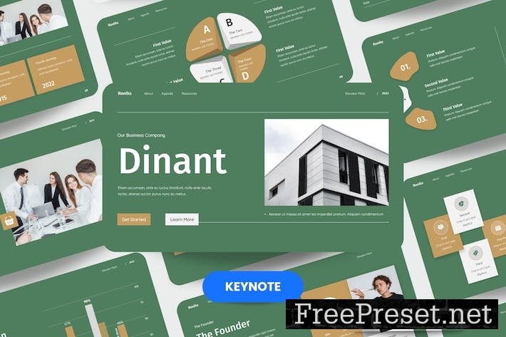 DINANT Digital Business Presentation Templates Key 9FM8D4D