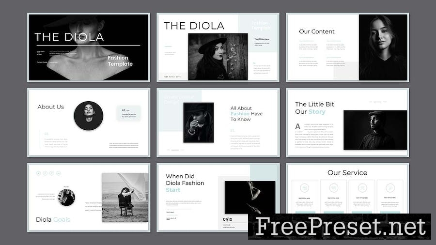 Diola Business Presentation Google Slide Template EWLEC7T