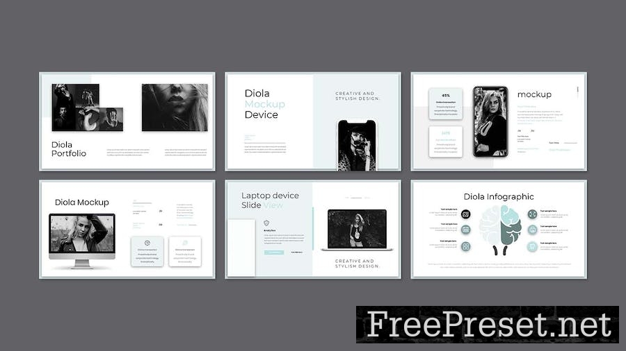 Diola Business Presentation Google Slide Template EWLEC7T