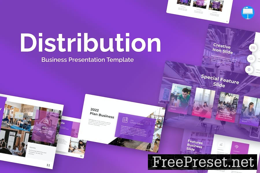 Distribution Purple Creative Business Keynote 99TNEAY