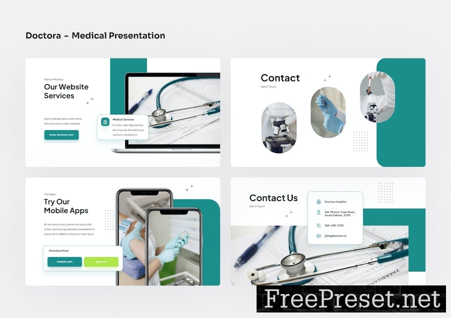 Doctora - Medical PowerPoint Presentation A4ARC3M