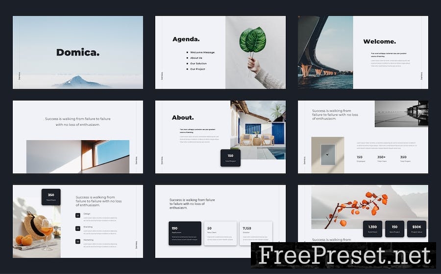 Domica - Minimal Pitch Deck Google Slide Template N2ASH2Z