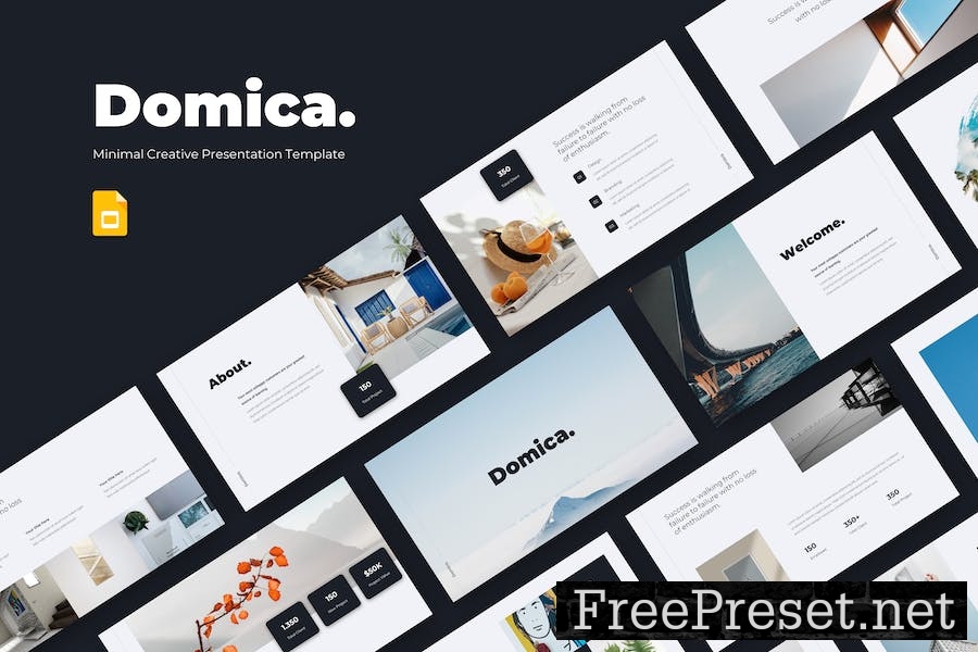 Domica - Minimal Pitch Deck Google Slide Template N2ASH2Z