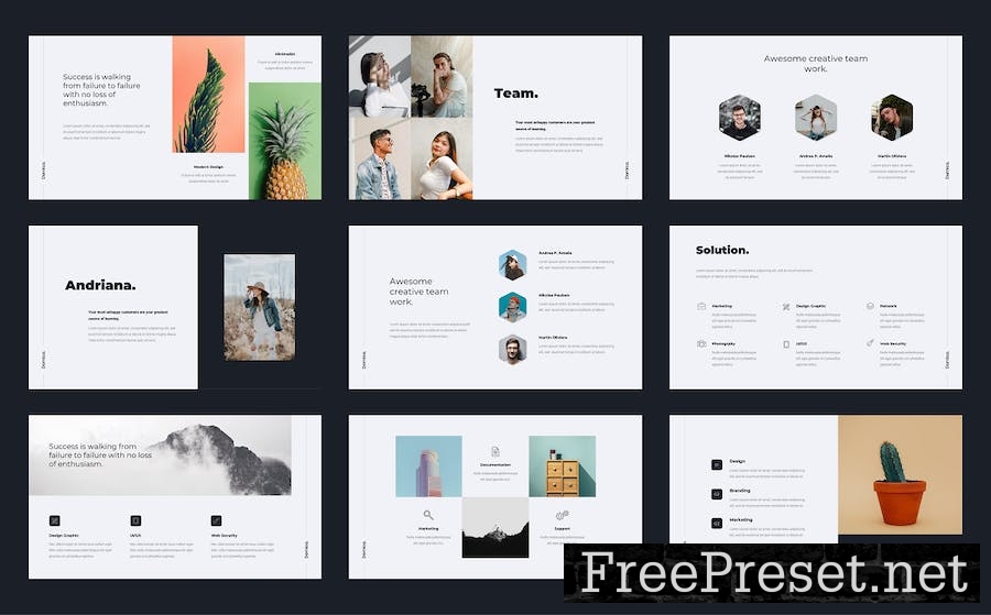 Domica - Minimal Pitch Deck Keynote Template YU65J76