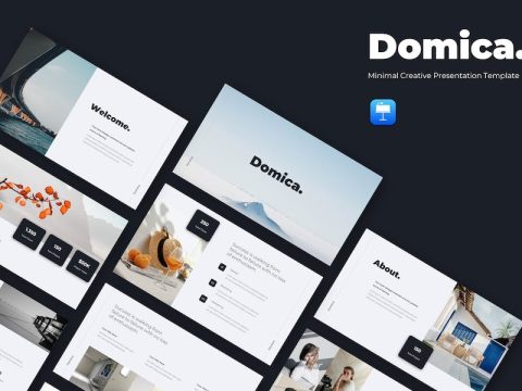 Domica - Minimal Pitch Deck Keynote Template YU65J76