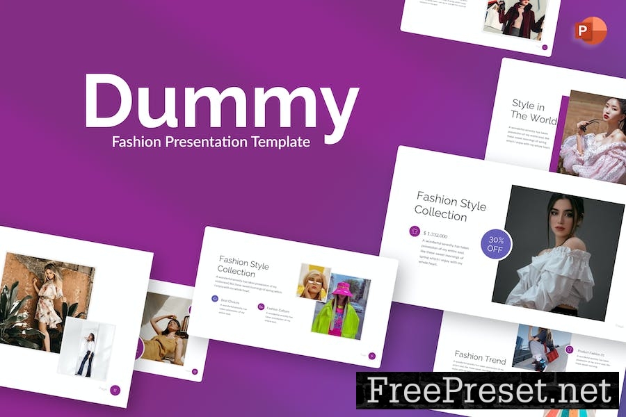 Dummy Purple Modern Fashion PowerPoint KG2N6X5