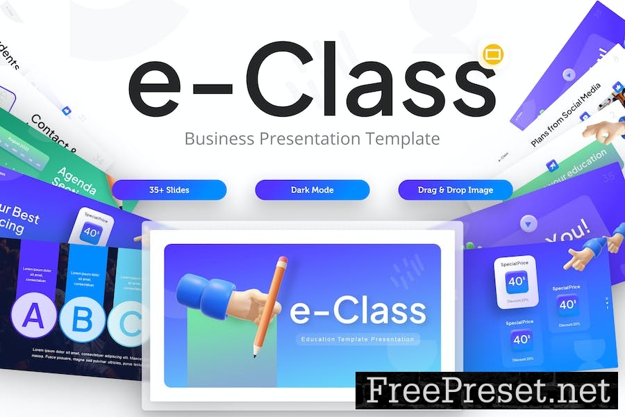 E-Class Creative Business Google Slides Template EMTGDYR