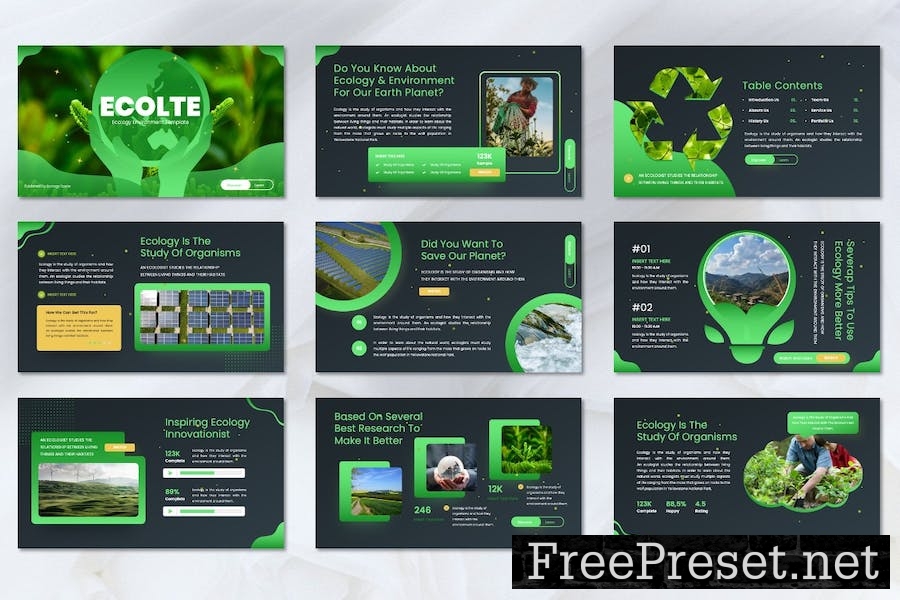 Ecolte - Ecology Keynote Template YD7QADN