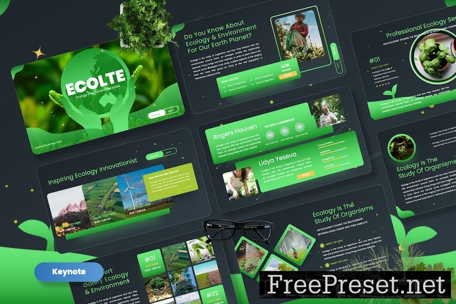 Ecolte - Ecology Keynote Template YD7QADN