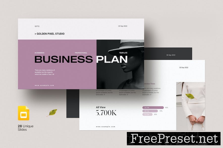 Ecommerce Business Plan Google Slide Template JFHGBA7