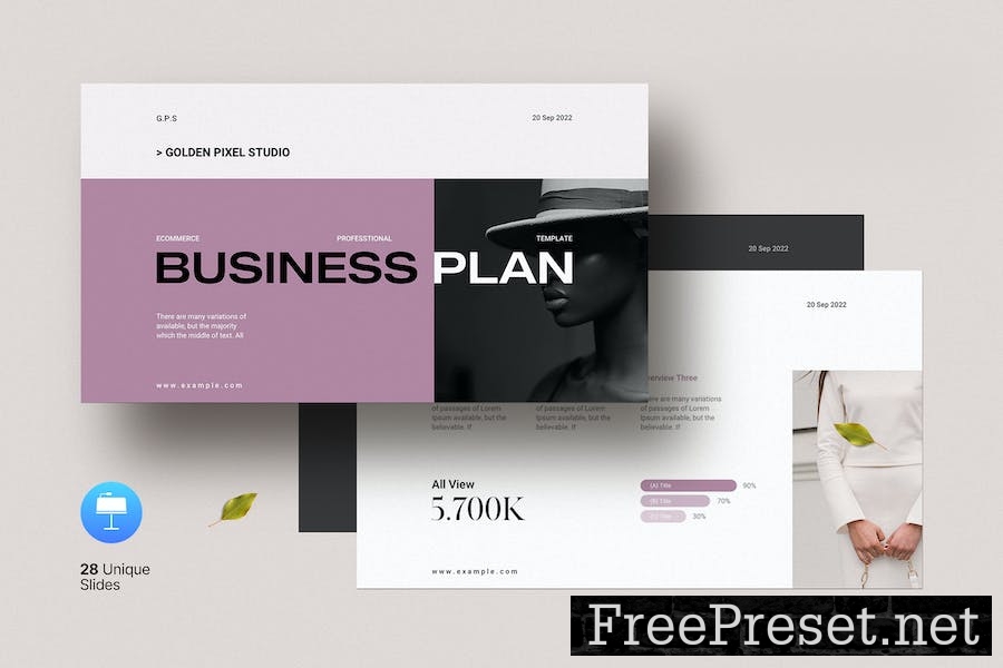 Ecommerce Business Plan Keynote Template GM3CWR6