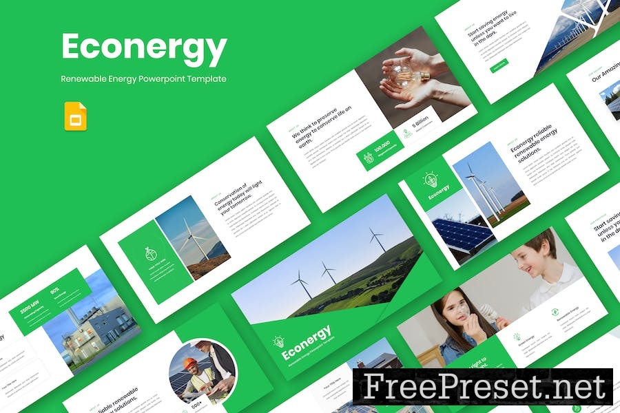 Econergy - Renewable Energy Google Slide Template XFQAPTH