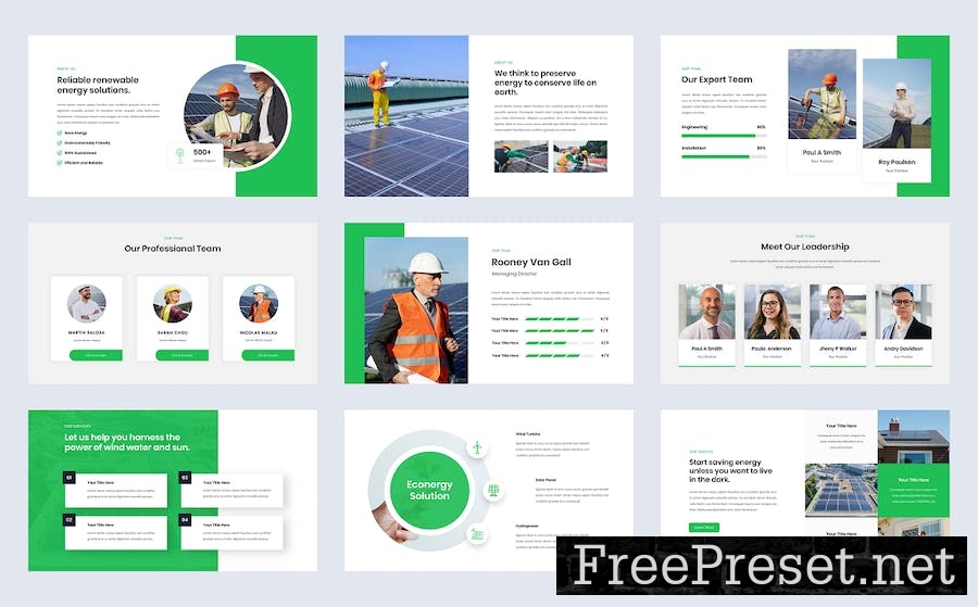 Econergy - Rennewable Energy Powerpoint Template CRYTHWP