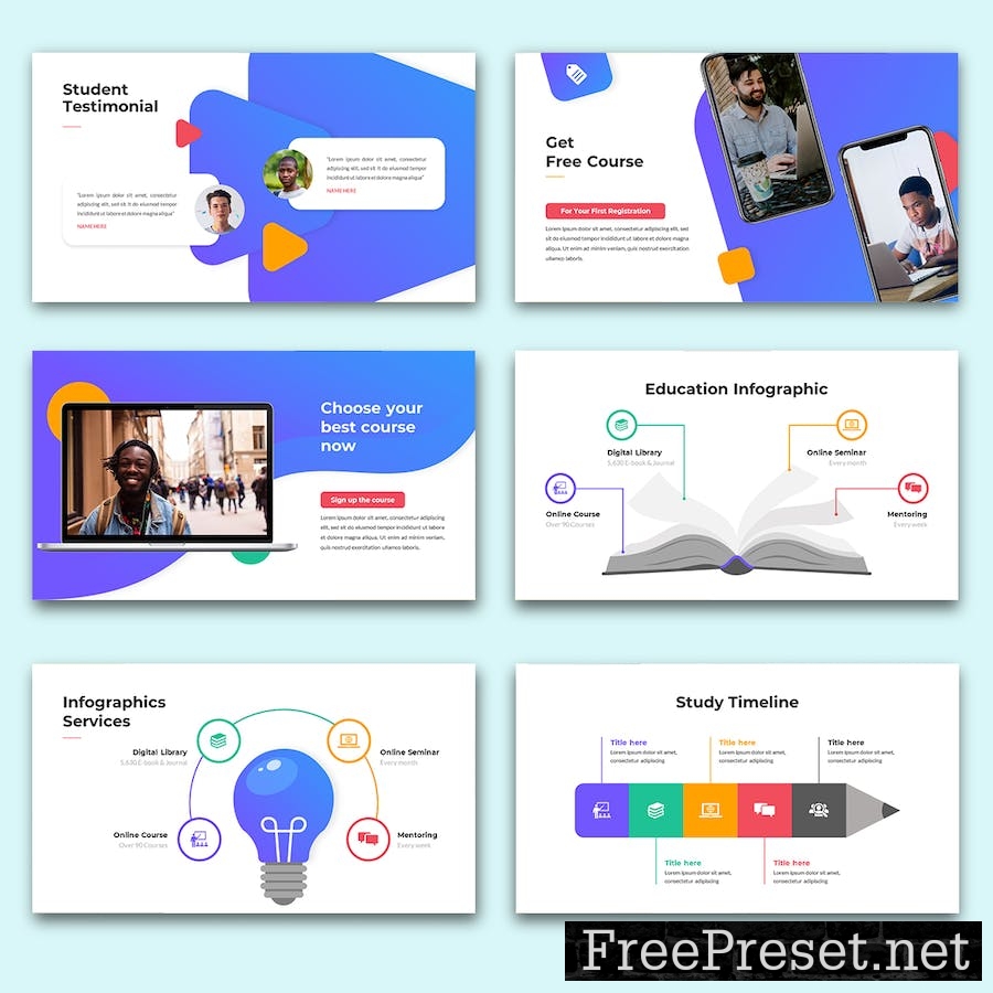 EDUCADO – Education Course Google Slide Template 9J68VQ7