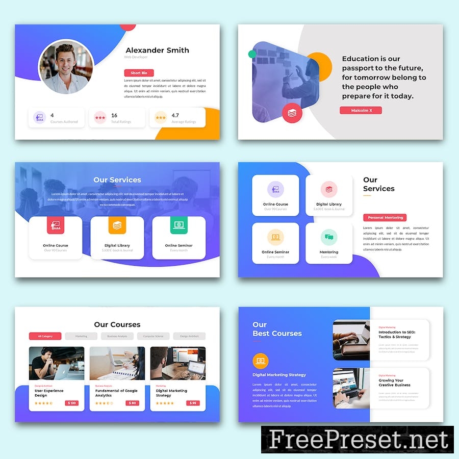 EDUCADO – Education Course Google Slide Template 9J68VQ7