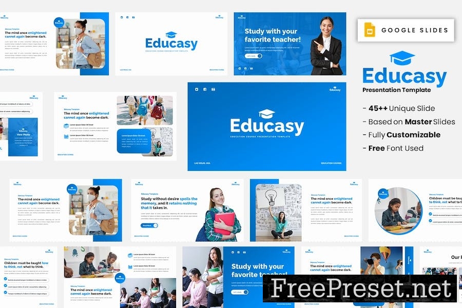 Educasy - Education Course Google Slides Template USLBLPM